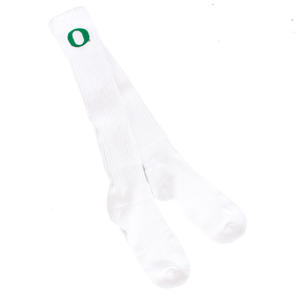 Classic Oregon O, Zoozatz, White, Crew, Cotton Blend, Accessories, Women, Slouchy, Sock, 949473